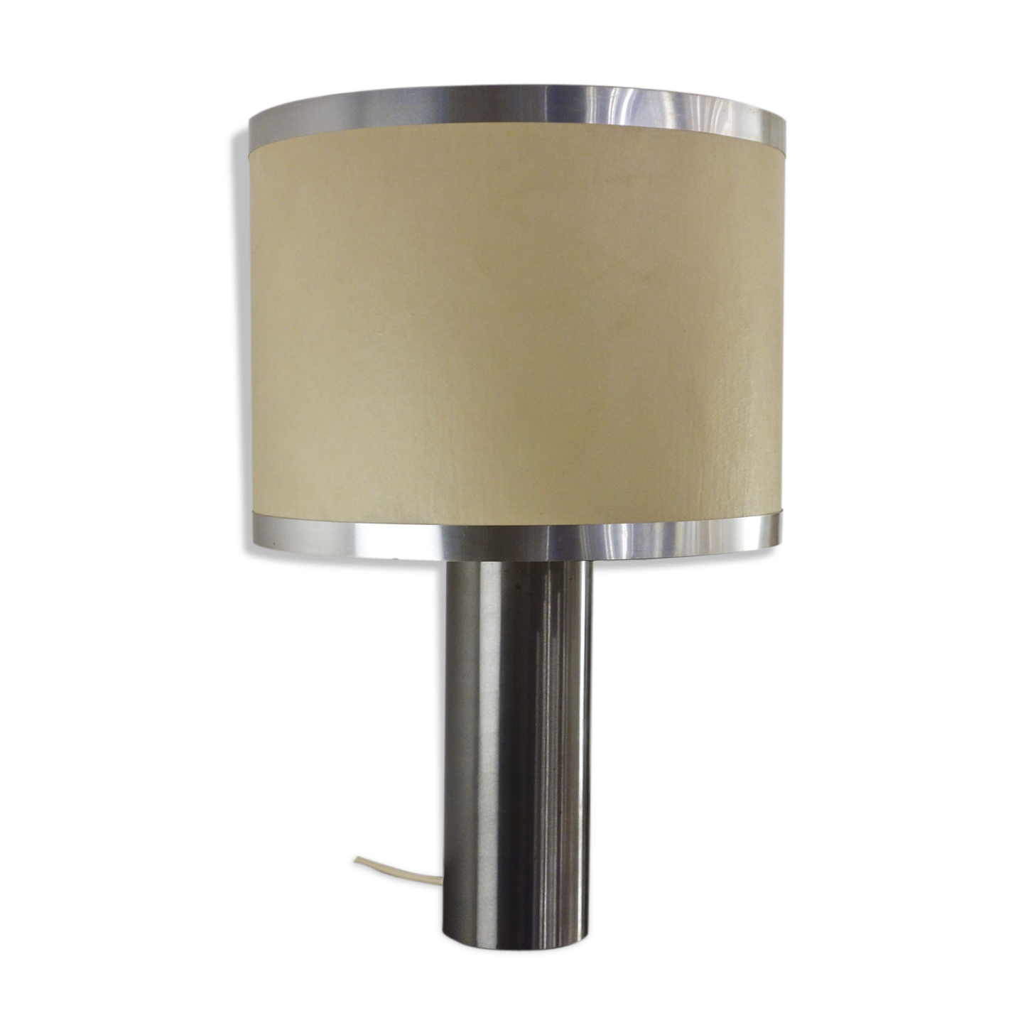 Vintage lamp in brushed aluminum from the 70s