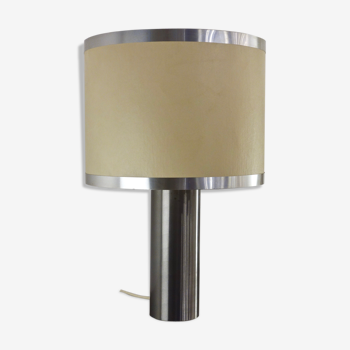 Vintage lamp in brushed aluminum from the 70s
