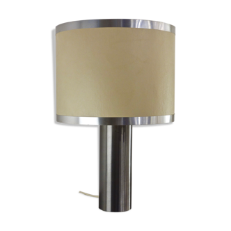 Vintage lamp in brushed aluminum from the 70s
