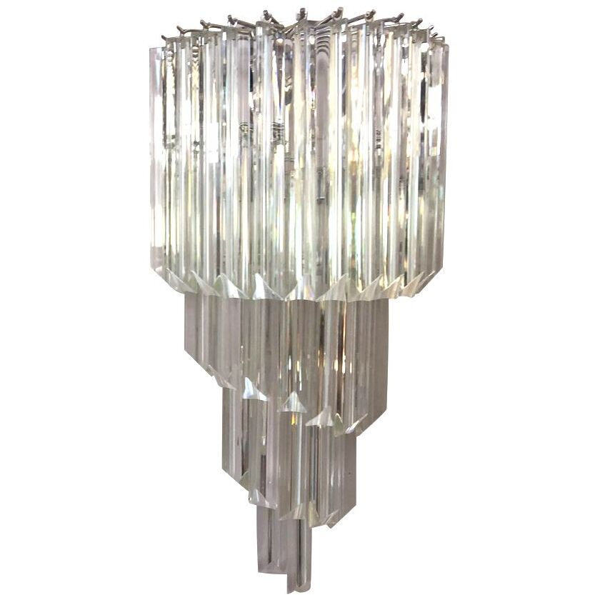 Twister triedro murano glass wall sconce