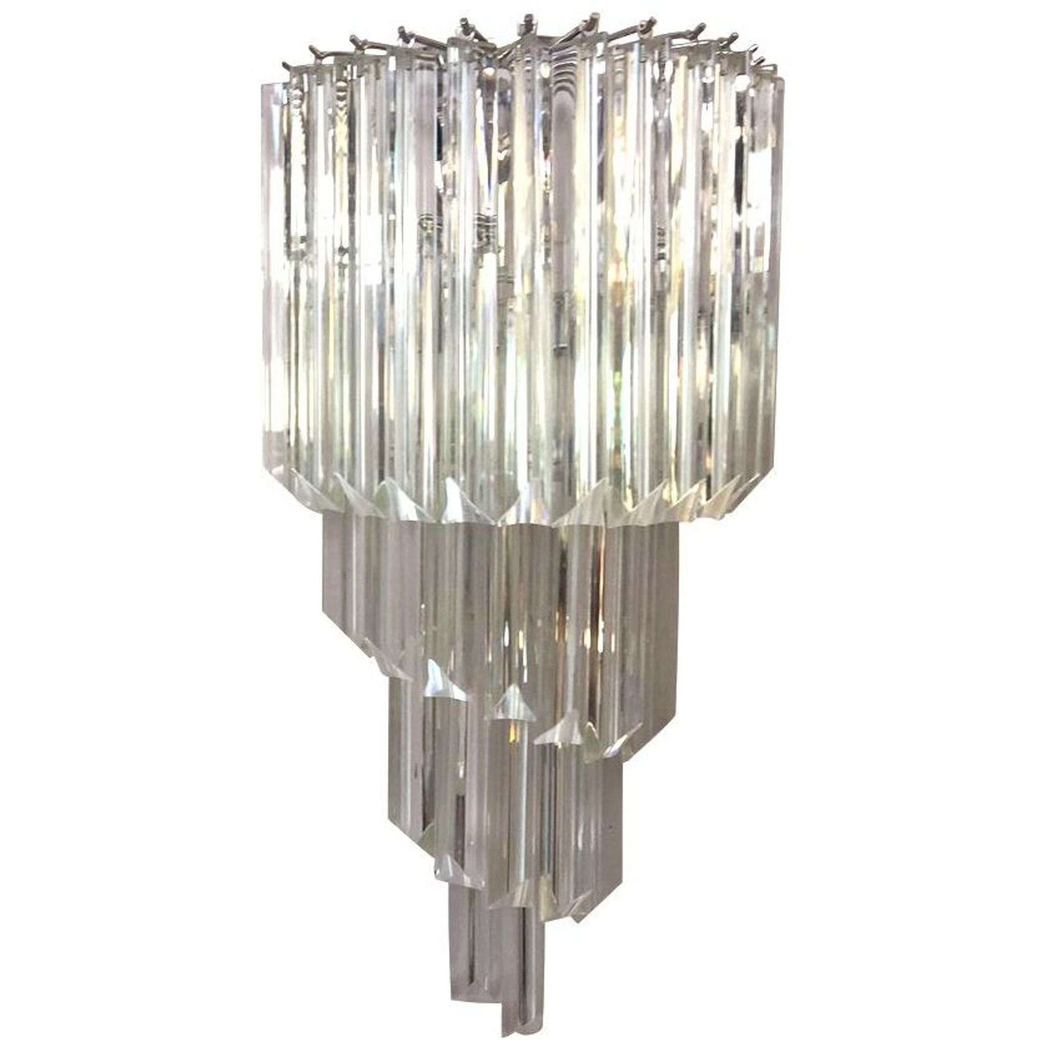 Twister triedro murano glass wall sconce