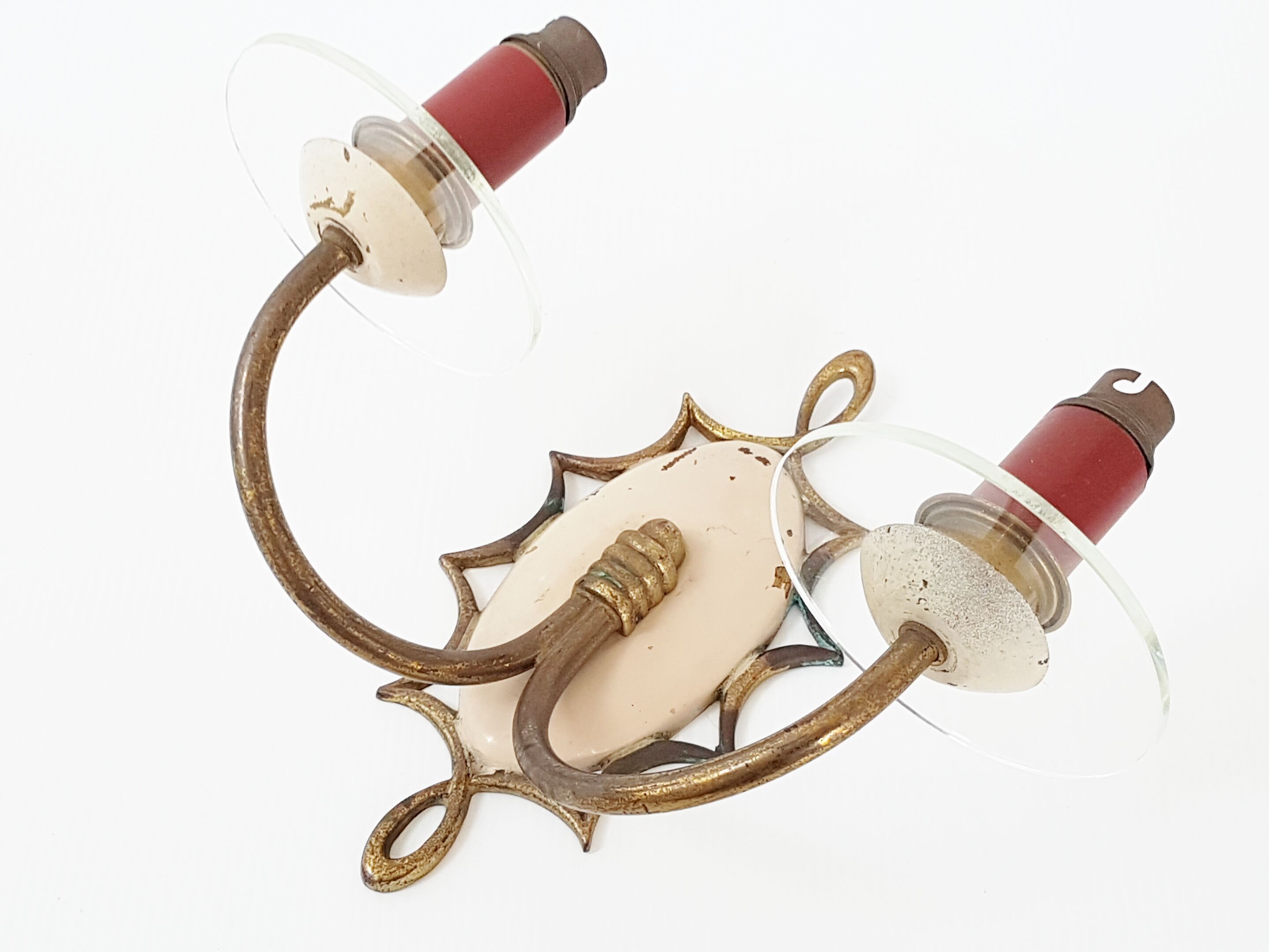Wall light double metal 1950