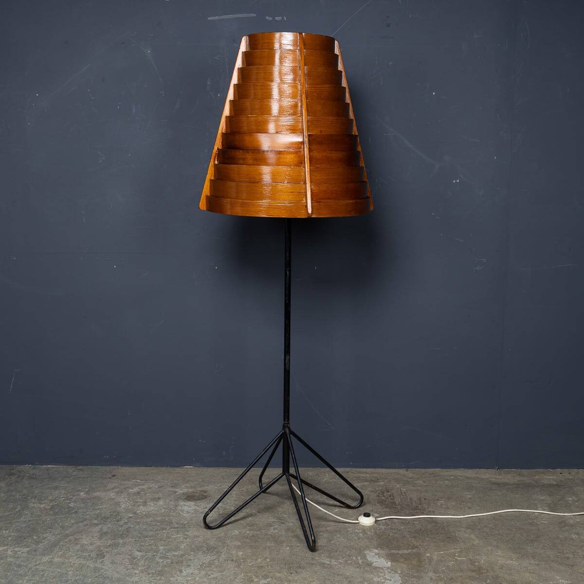 Vintage 20thc swedish floor lamp by hans-agne jakobsson c.1950