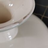Compotier peach pattern in Barbotine Diameter 25cm