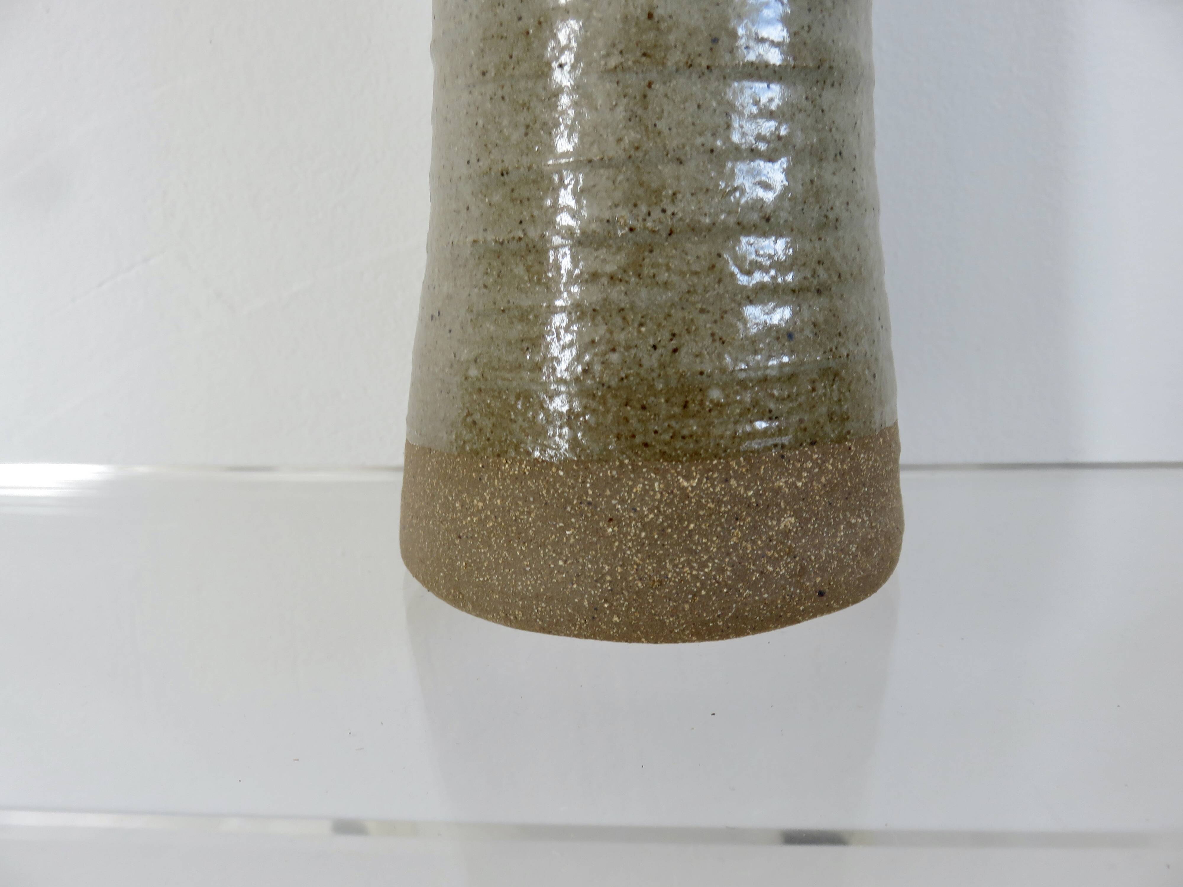 Glazed stoneware vase, 1960s-70s