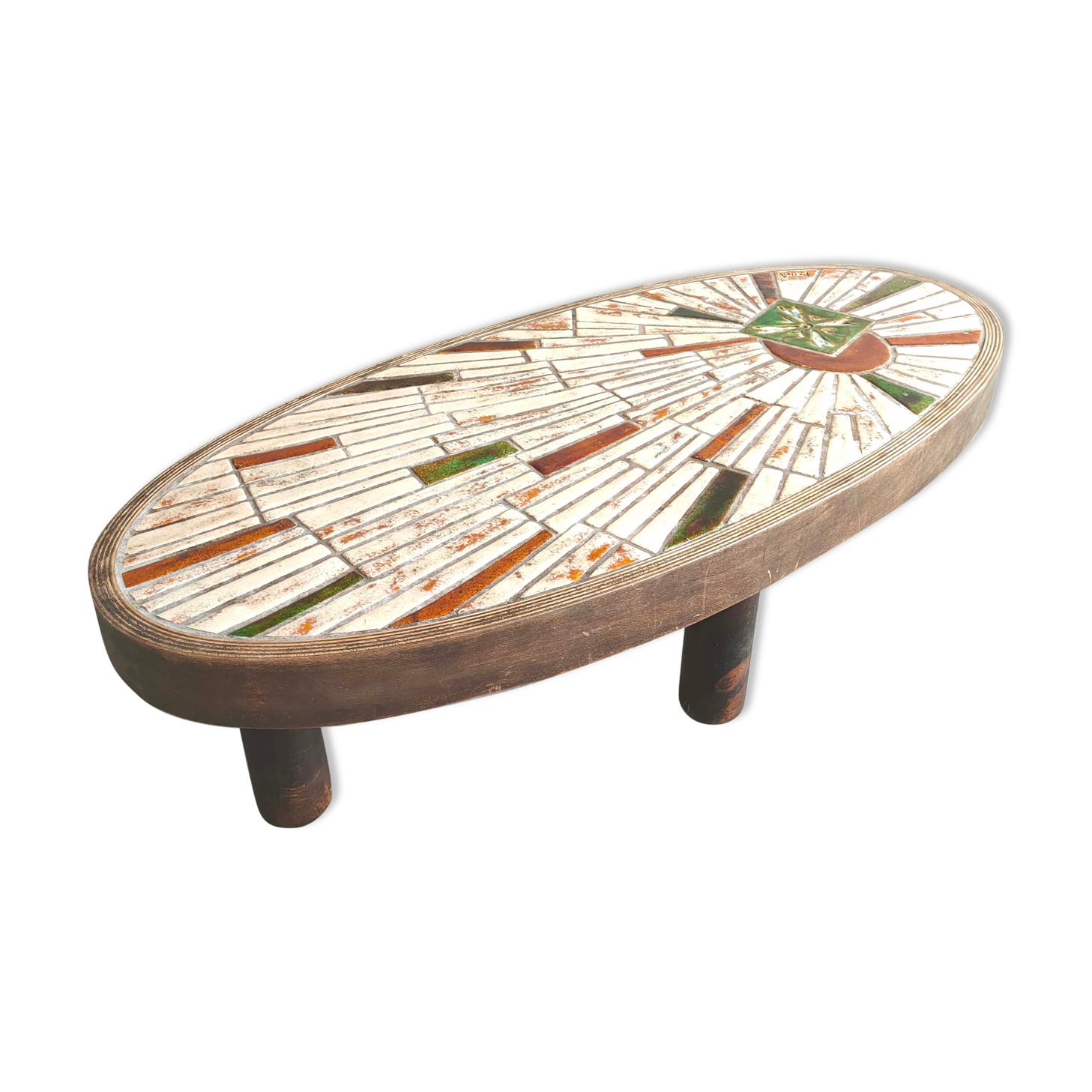 Ceramic coffee table Soleil Vallauris Barrois