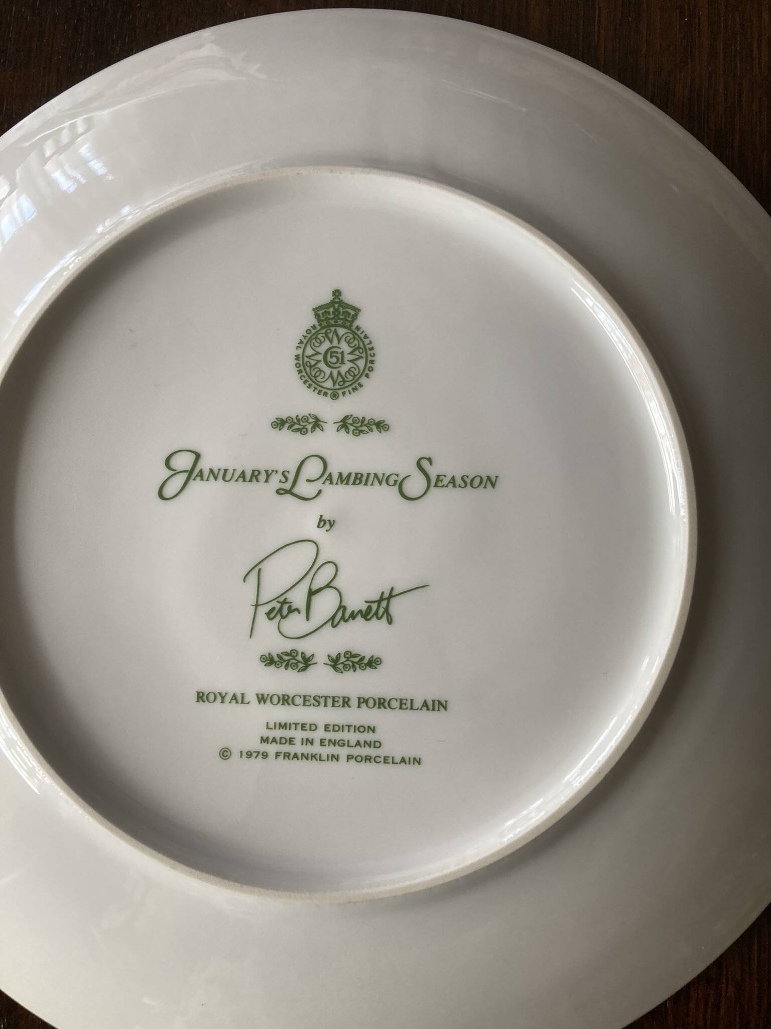 Set of 12 decorative plates Royal Worcester – Peter Barrett – Edition
