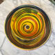 Large glazed terracotta centrepiece signed