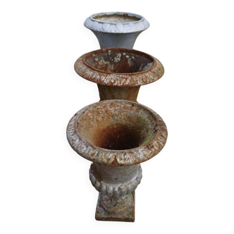 3 Vases en Fonte Médicis 1900 de Charleville - Mézières
