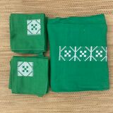 Vintage rectangle tablecloth 160X240 and 12 napkins