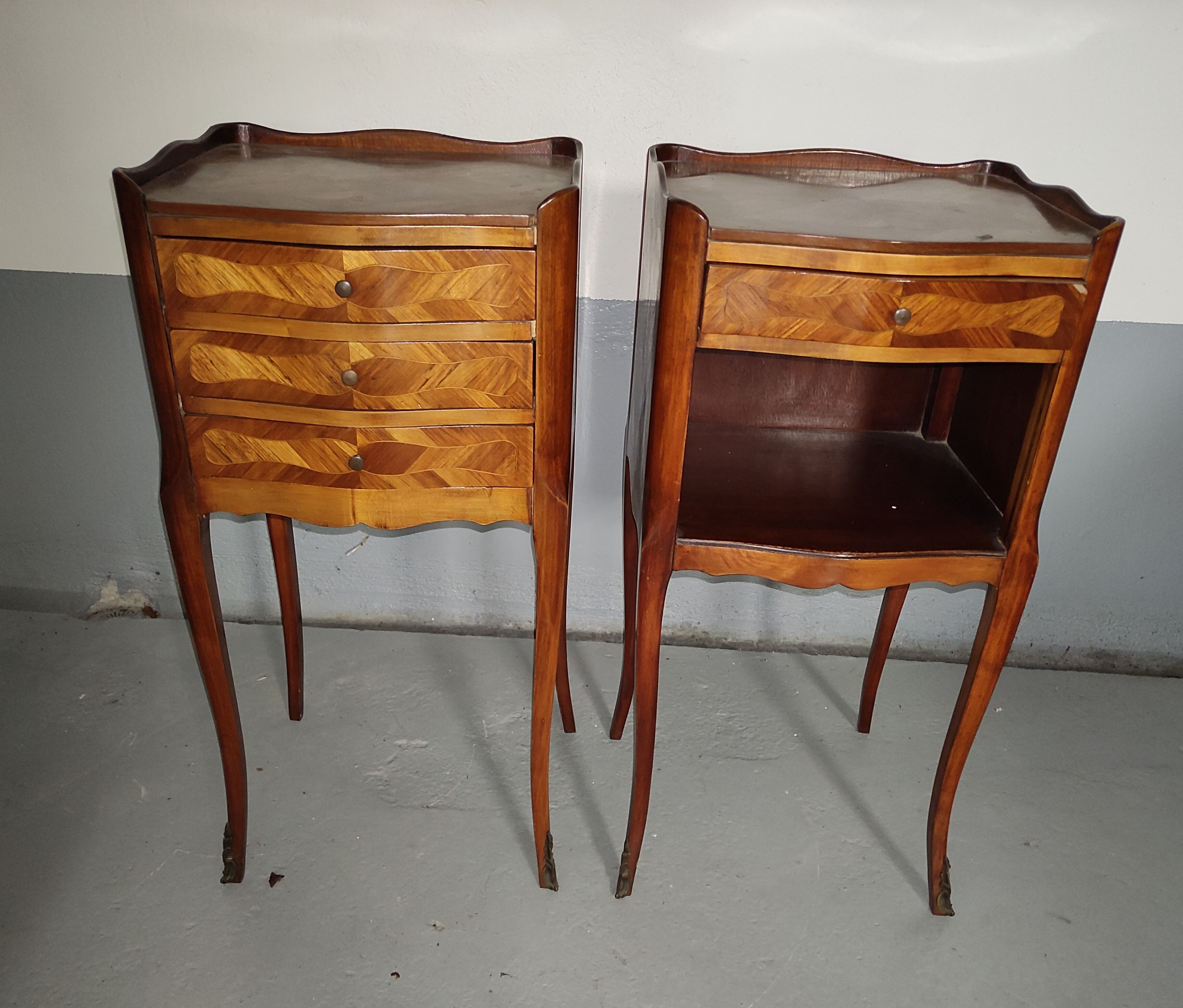 Pair of Louis XV style bedside tables