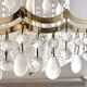 Gold metal basin pendant light with tassels - Italy