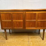 Mid-Century Retro Vintage Teak Sideboard by Nathan 1960s    Square Design •