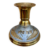 Golden brass candlestick