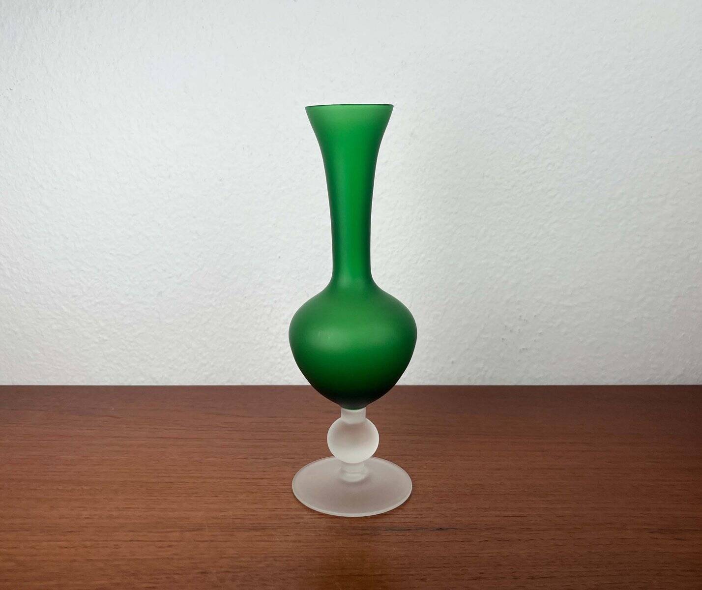 Italian Satinato Series Glass Vase attributed to Carlo Moretti, 1970s