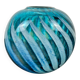 Handcrafted blue glass vase by Phoenician Glass Malta