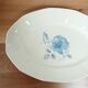 Plat ovale Digoin rose bleue