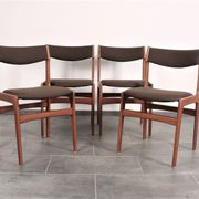 Set de 4 chaises de salle à manger en teck par Erik Buch pour Anderstrup 1950s