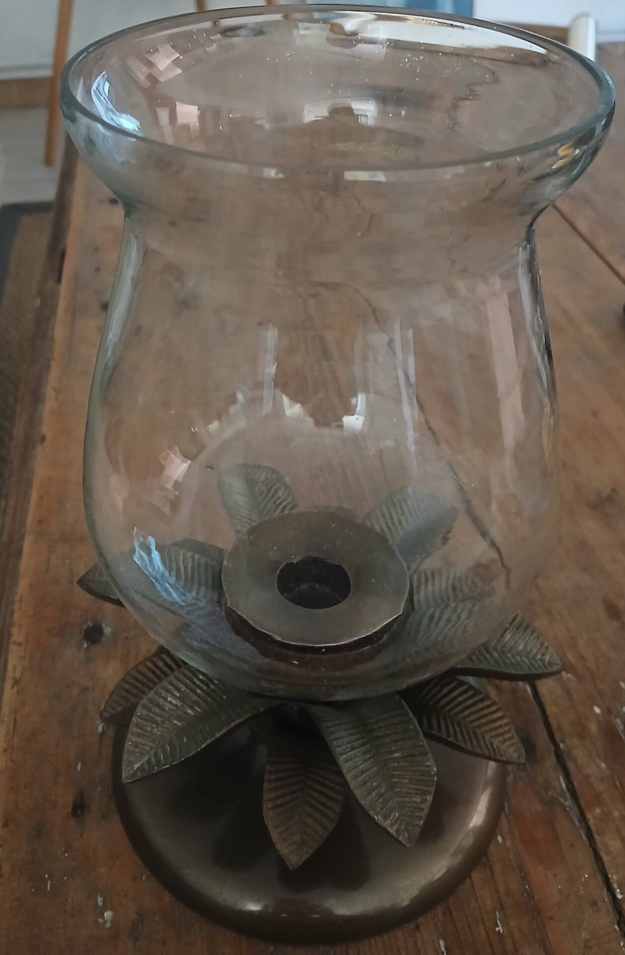 Bougeoir globe fleur