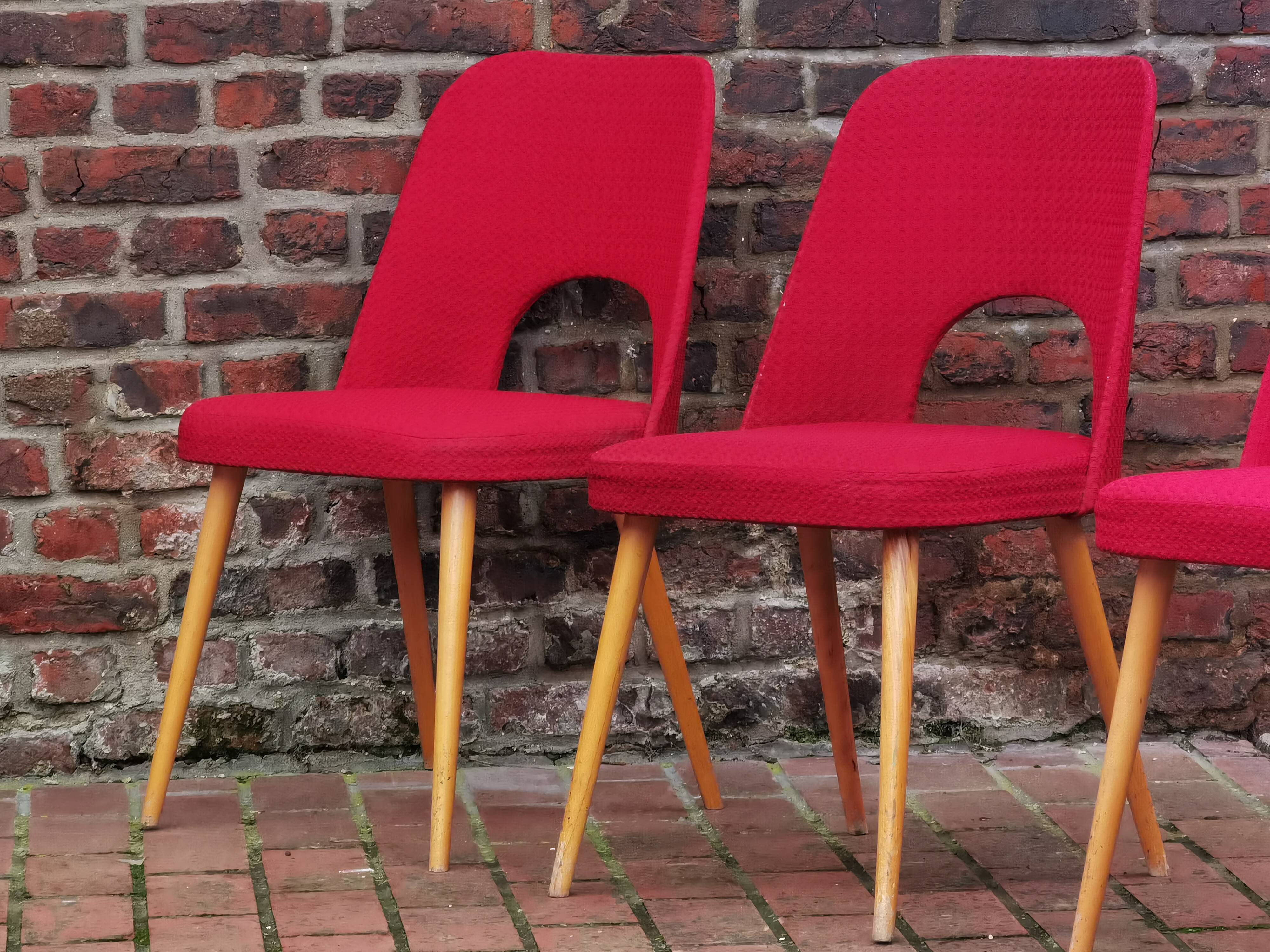 Lot of 6 Oswald Haerdtl chairs for Ton