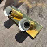 60s minimalist brass wall lamp by Beisl Leuchte, Germany