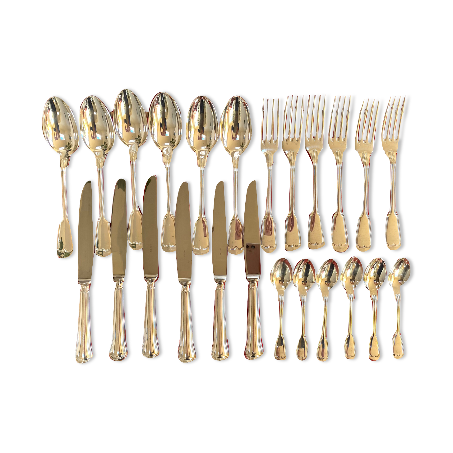 Ménagère Ercuis complete 6*4 silver metal cutlery