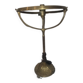 Bronze lamp base signed Leleu