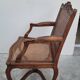 Louis XV Regency cane armchair leather armrests decorated with shell