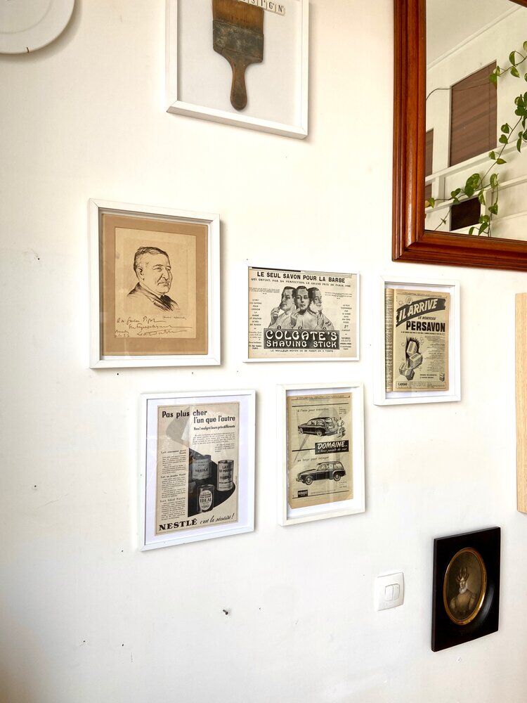 Framed Colgate advertising poster