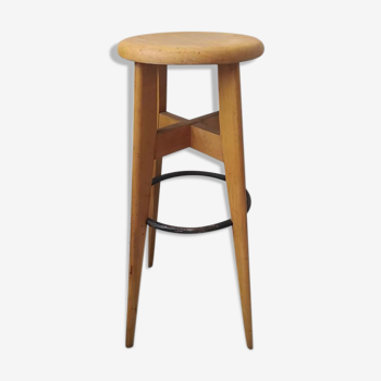 Vintage wooden bar stool stella