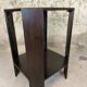 Vintage wooden pedestal table in art deco style