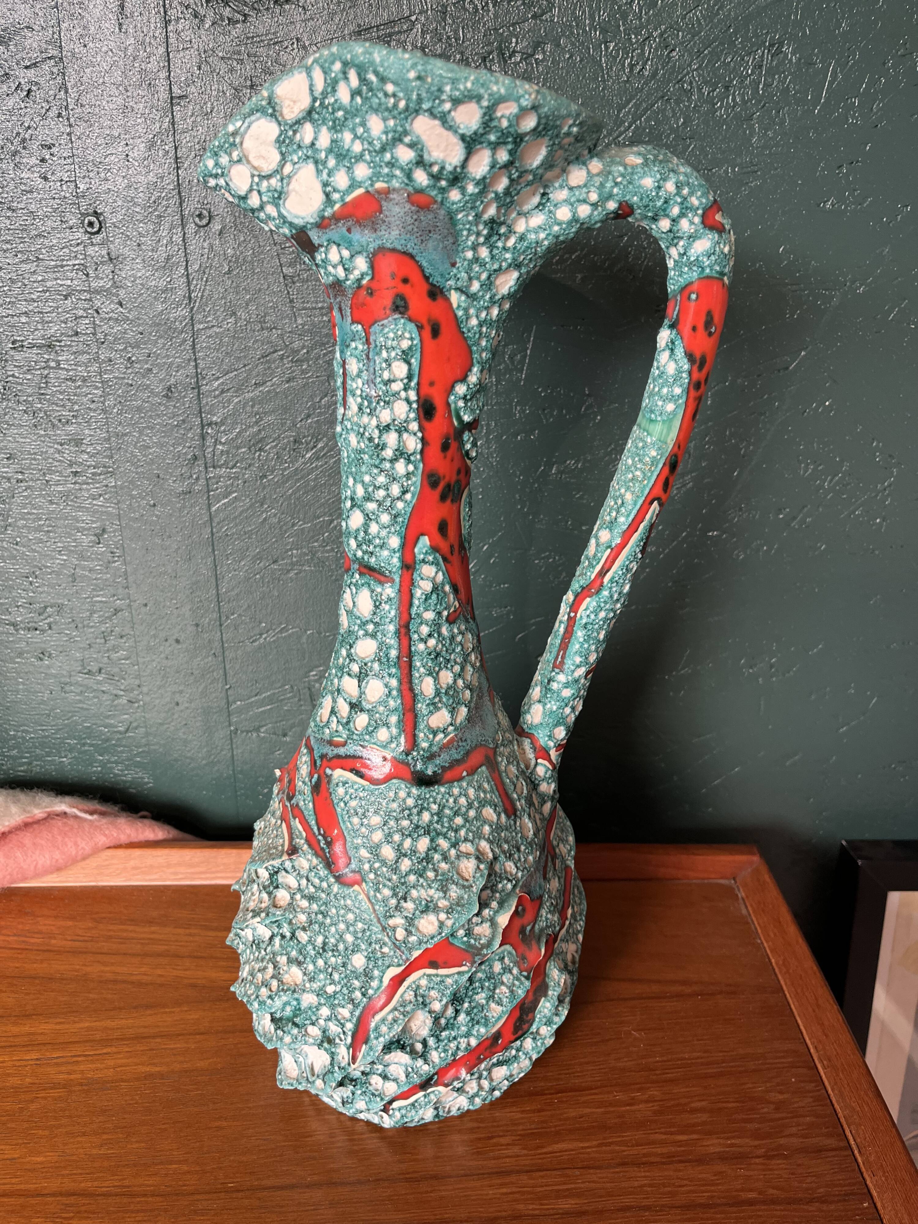 Vase Vallauris fat lava