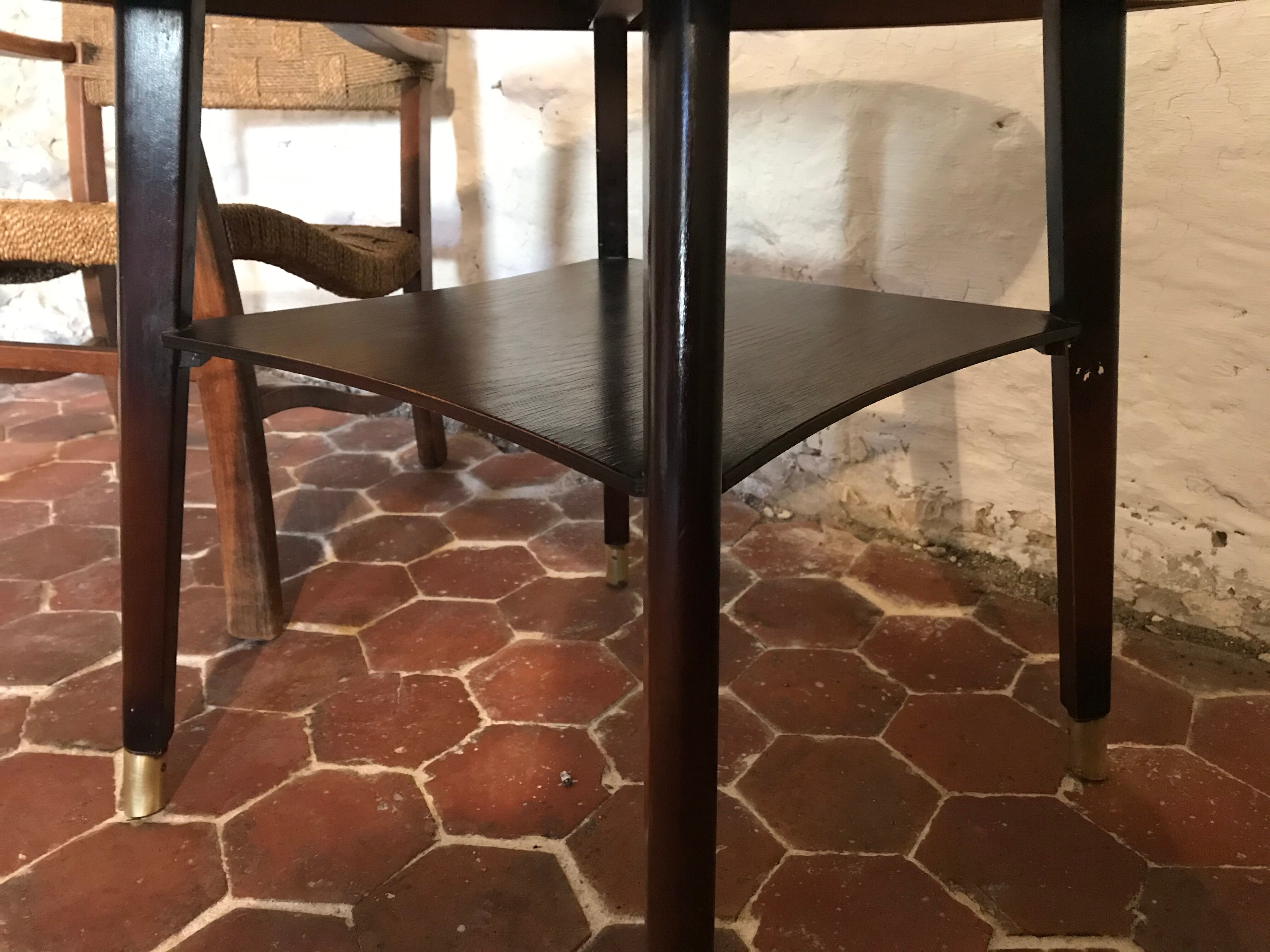 Vintage two-plated round coffee table