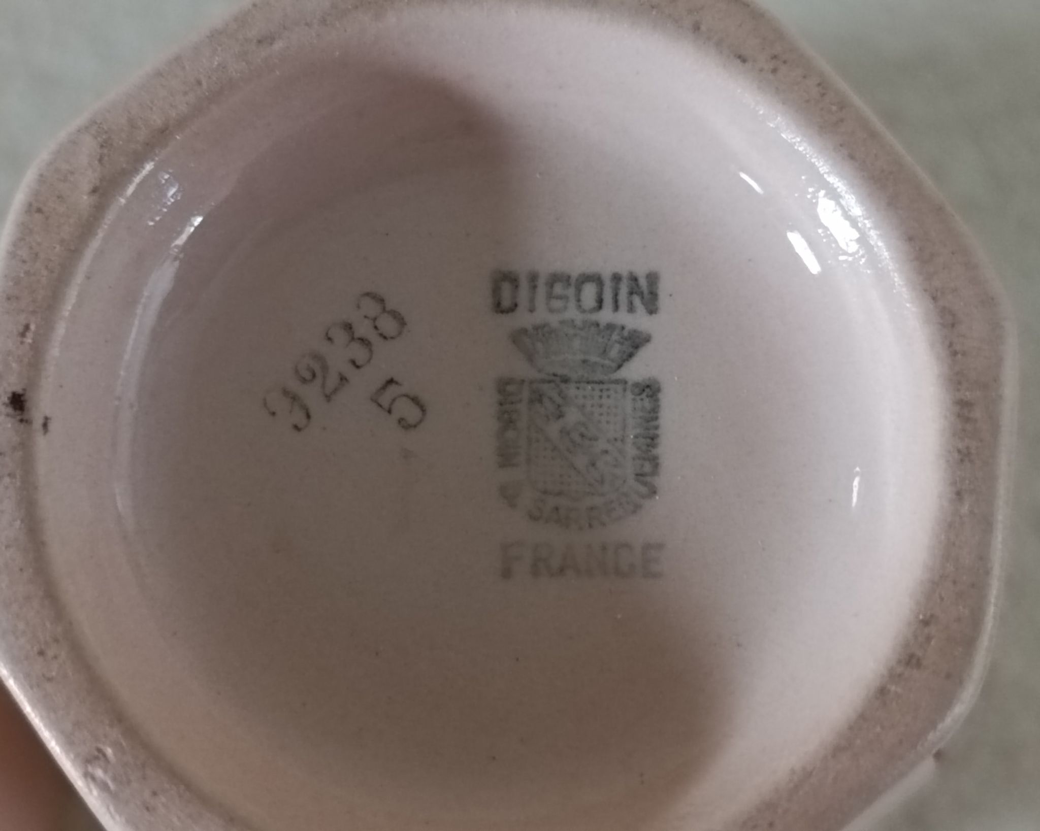 Art Deco ironstone milk jug and cup