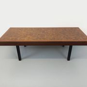 Vintage rectangular coffee table by Dieter Wackerlin in wood mosaic.