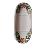 Vintage phlox ceramic soap dish K&G Lunéville France art nouveau flower pattern