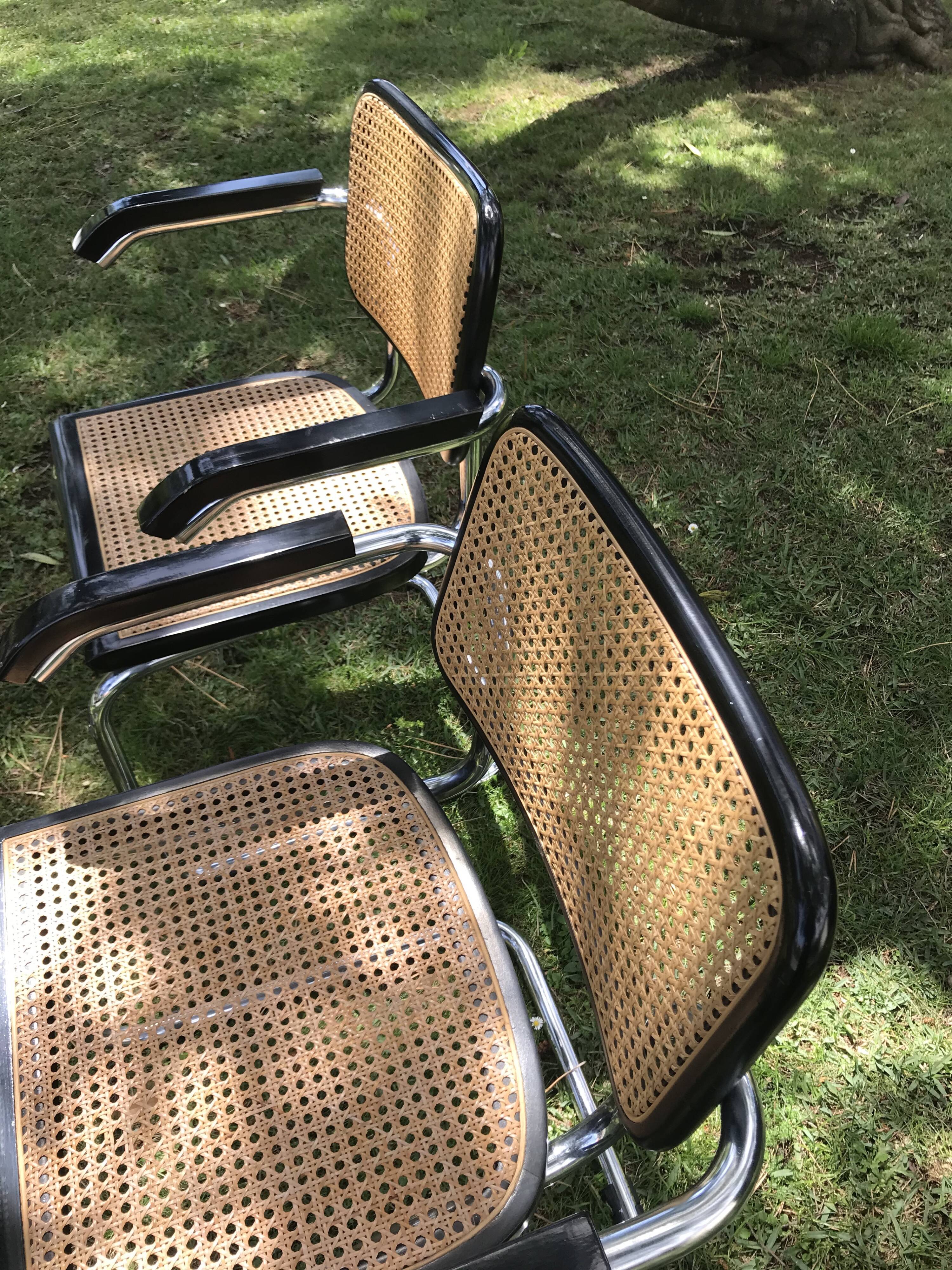 4 chairs B64 Cesca by Marcel Breuer