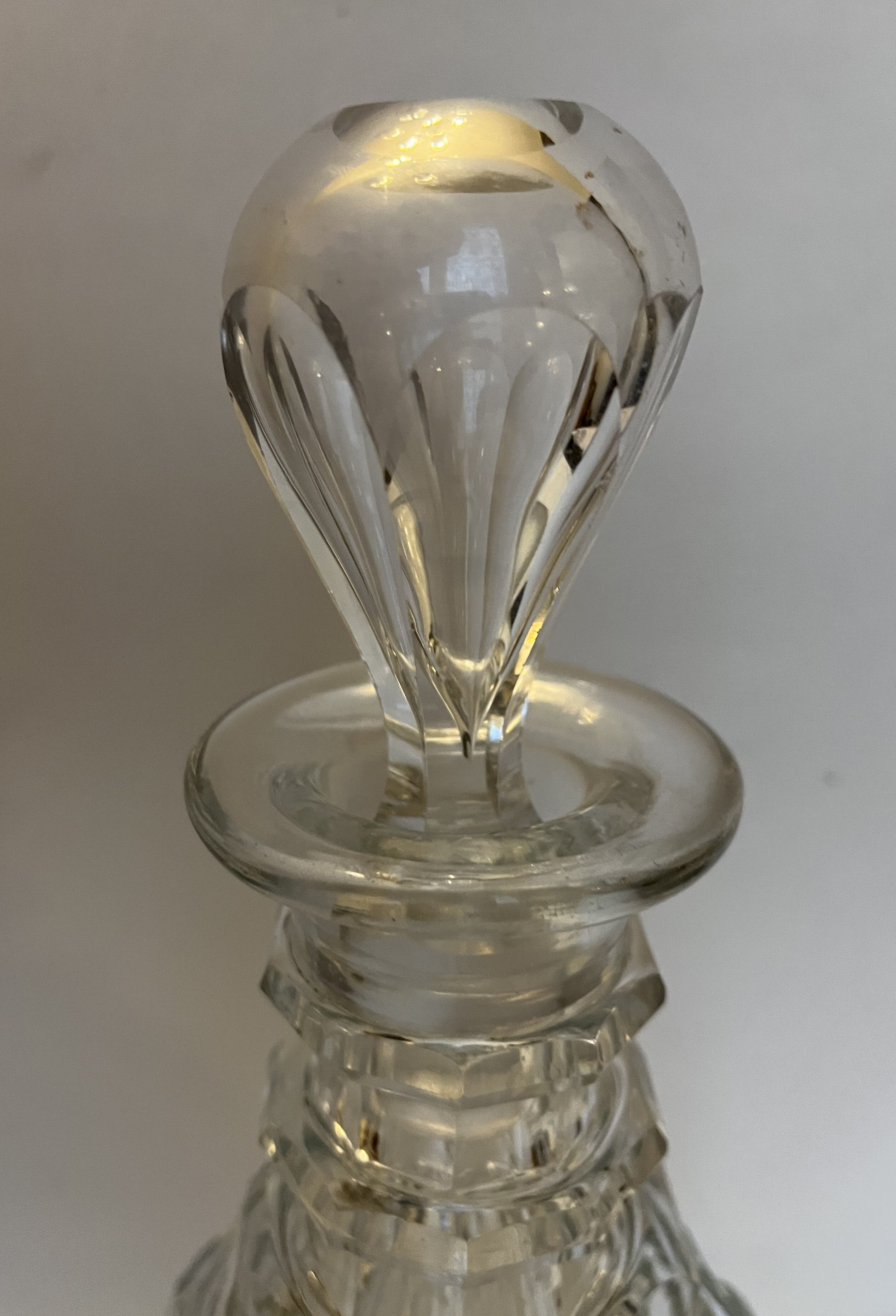 Vintage molded glass decanter