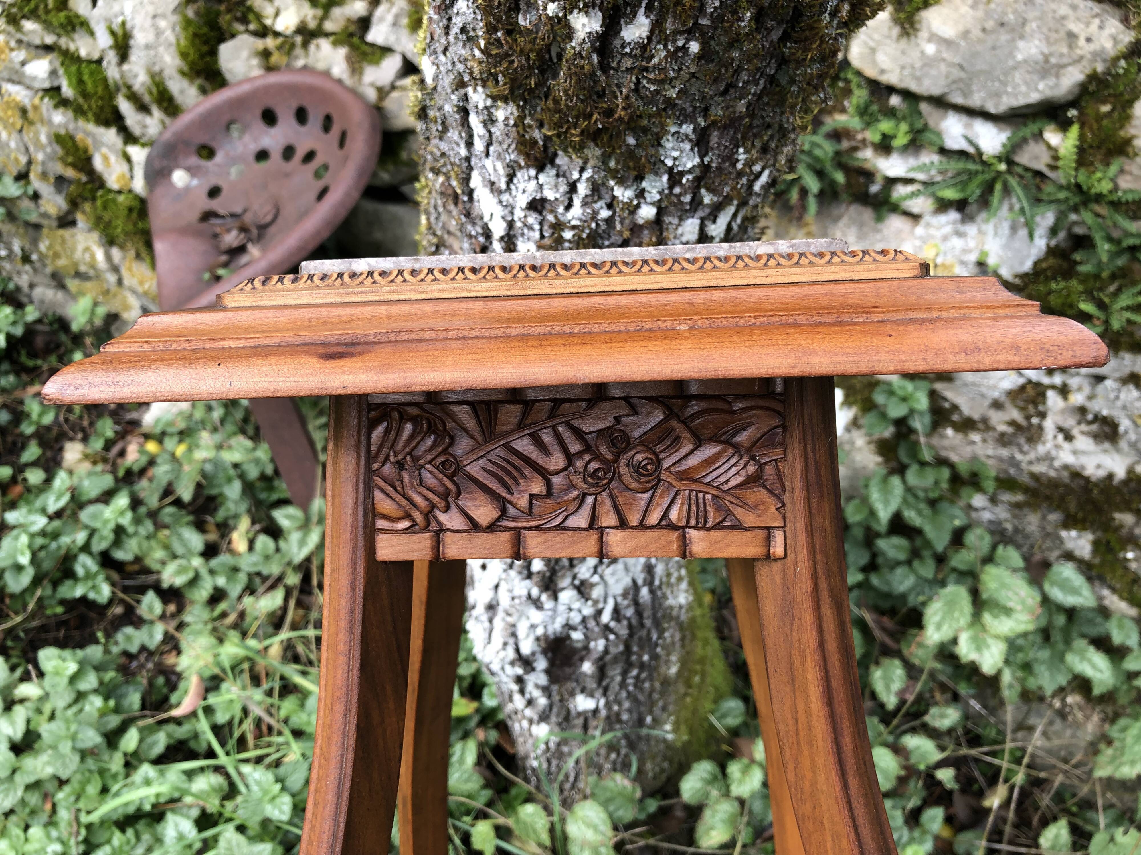 Wooden and marble harness