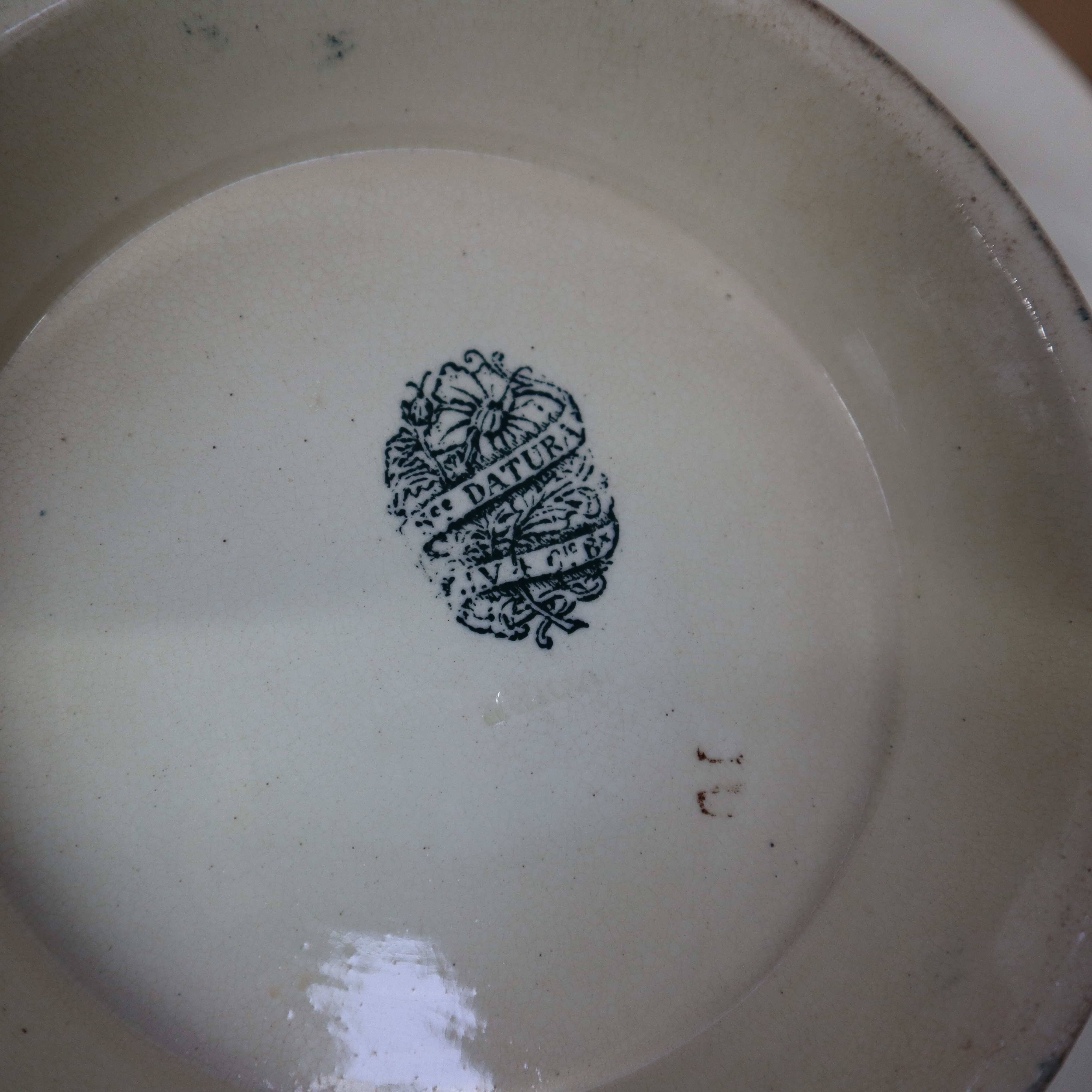 Thistles footed dish/compotier DATURA model (Jules VIEILLARD Bordeaux)