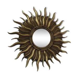 Miroir soleil doré,