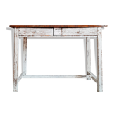 Old farm table two drawers