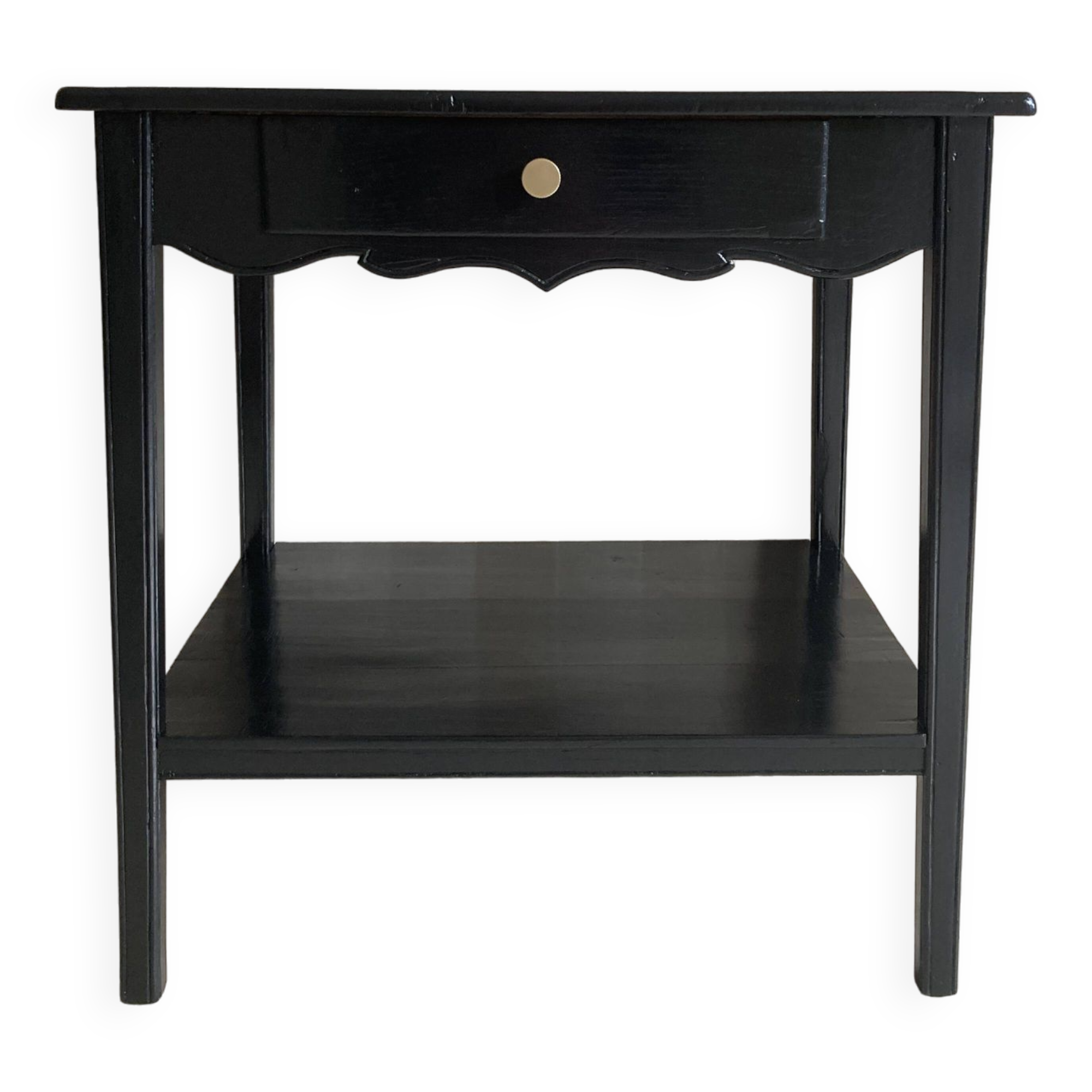 Black lacquered serving table