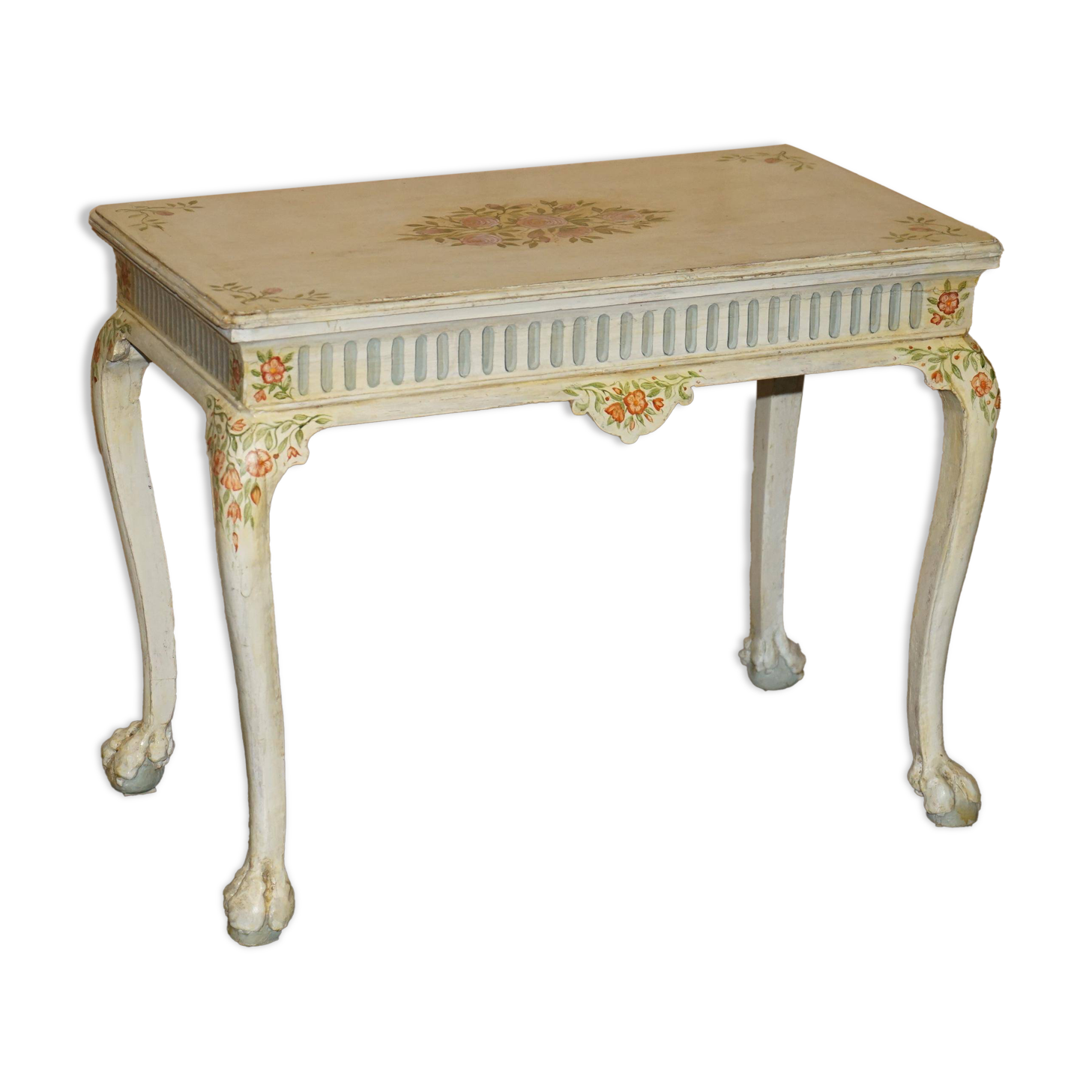 Victorian Georgian style bureau, hand-painted circa 1860.