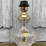 Lampe de table de style Hollywood Regency, cristal de laiton