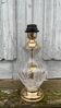 Lampe de table de style Hollywood Regency, cristal de laiton