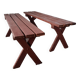 Paire de bancs pliant de  jardin  en bois