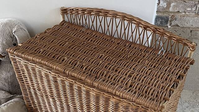 Vintage Rattan Chest Basket
