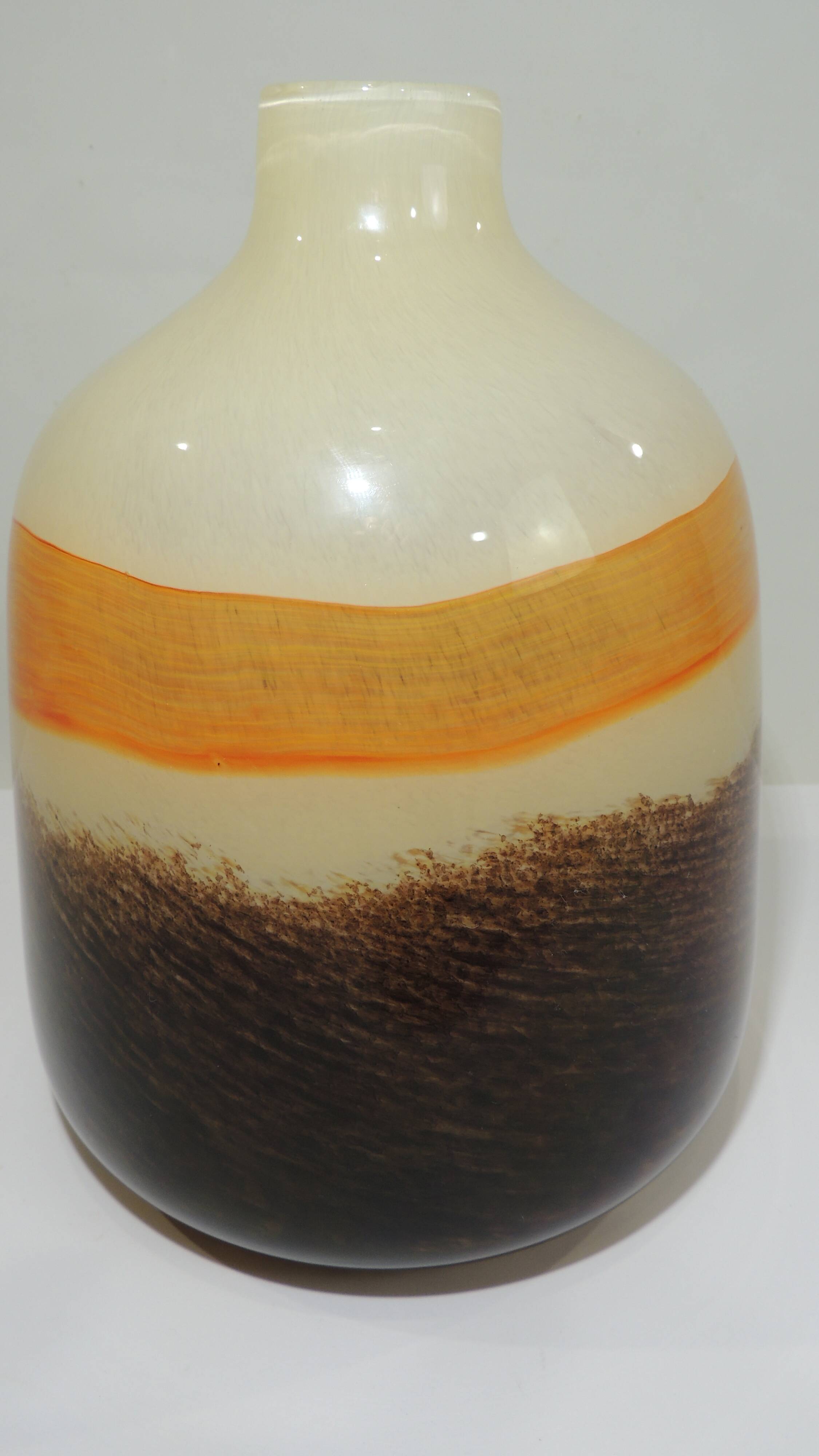 Murano/vintage multicolor glass flower vase