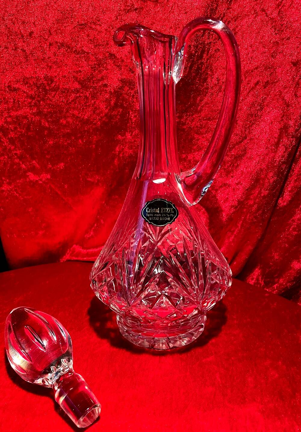 Carafe a liqueur en cristal etzel bitche
